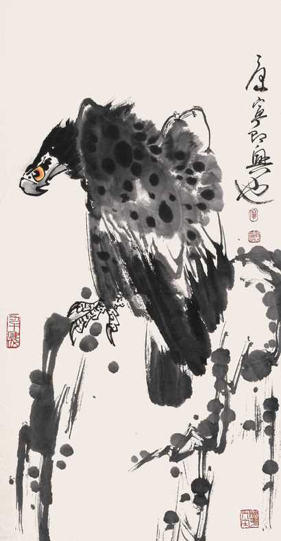康宁 鹰图 立轴